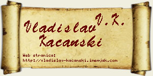 Vladislav Kaćanski vizit kartica